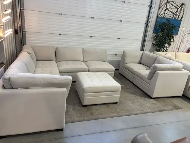 8 piece fabric modular sectional with storage ottoman - Photo 5