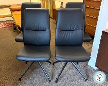 4 Reclining Leather Stressless Dining Chairs at Charmaine's