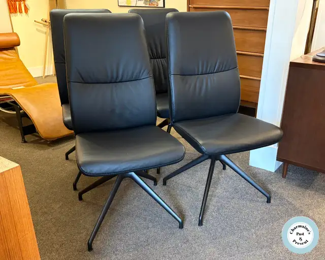 4 Reclining Leather Stressless Dining Chairs at Charmaine's - Photo 2