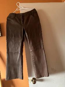 Women’s leather pants and skirt