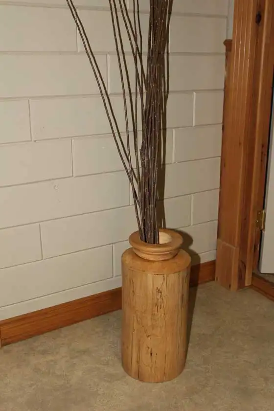Vase antique en bois solide 25$ artisanal, A1,  1 prime - Photo 4