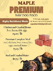 maple raw dog food