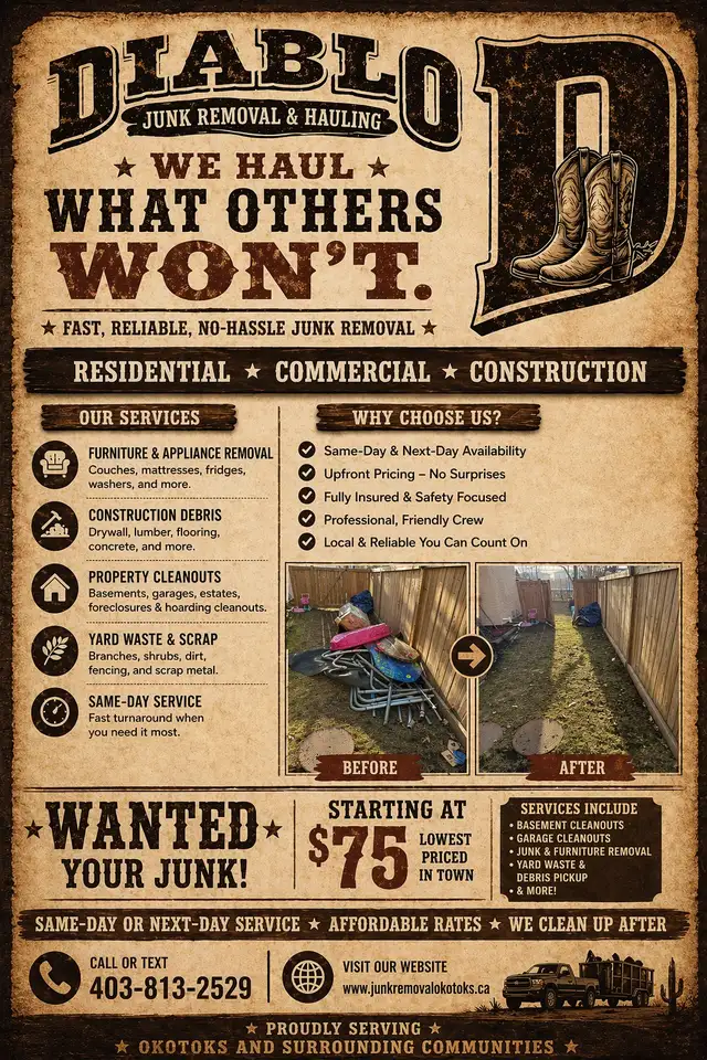 Spring cleanup in South Calgary  and Okotoks area