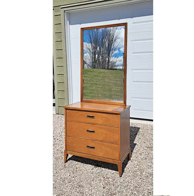 MID CENTURY MODERN MAPLE DRESSING TABLE w MIRROR - Photo 2