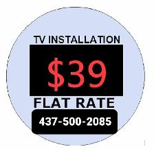 $39 flatrate TV wall mount installation 4375002085 (lowest in G