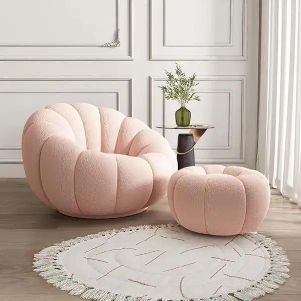 Brand New Elegant & Comfort Pumpkin Chair Couch w/Stool $299 - Photo 4