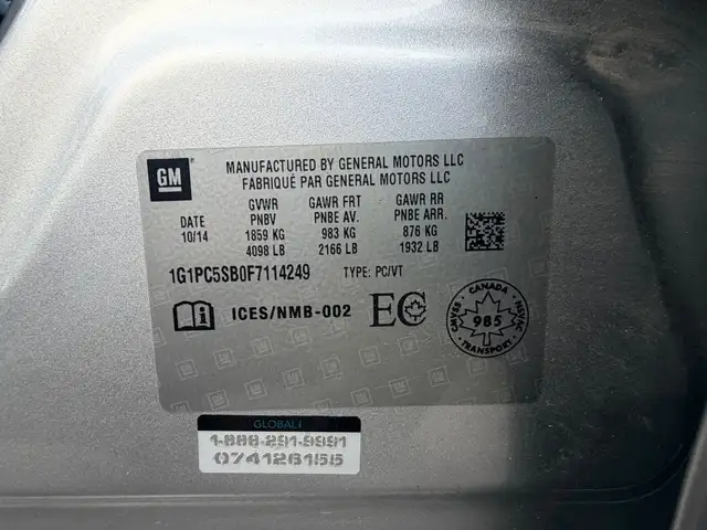 2015 Chevrolet Cruze 4dr Sedan 1LT - Photo 7