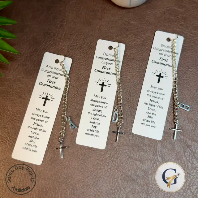 Personalized Metal Bookmark | Custom Engraved Gift with Charm - Photo 3