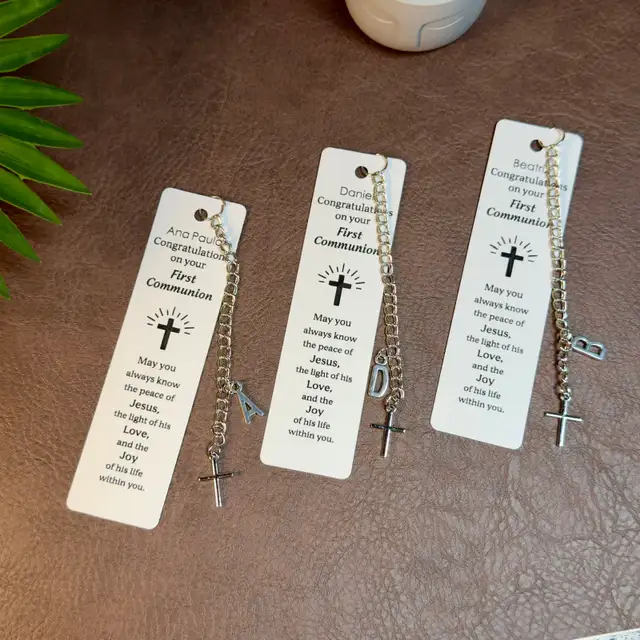 Personalized Metal Bookmark | Custom Engraved Gift with Charm - Photo 4