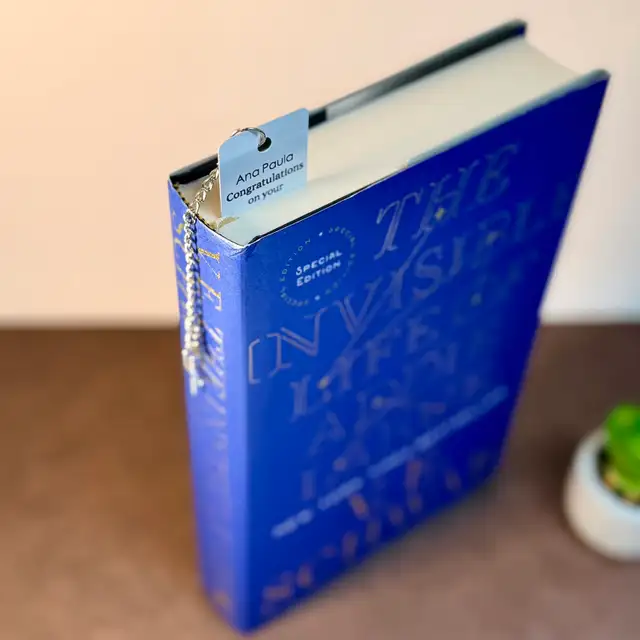 Personalized Metal Bookmark | Custom Engraved Gift with Charm - Photo 5