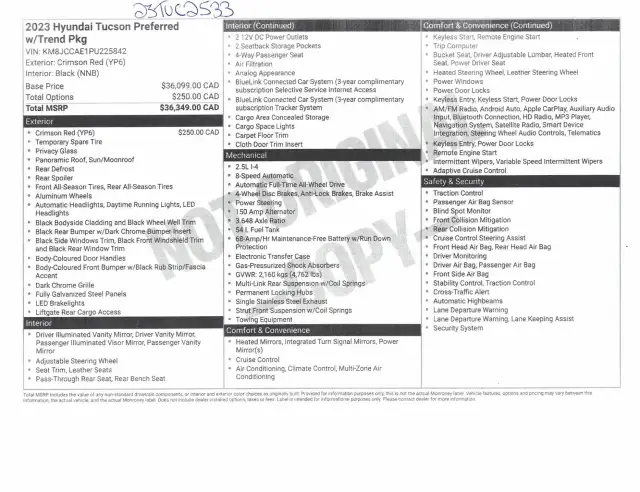 Hyundai Tucson Preferred Trend Awd 2023 à vendre - Photo 10
