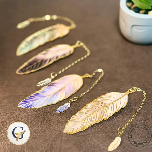 Custom Engraved Feather Bookmark with Name | Personalized Gift - Photo 2