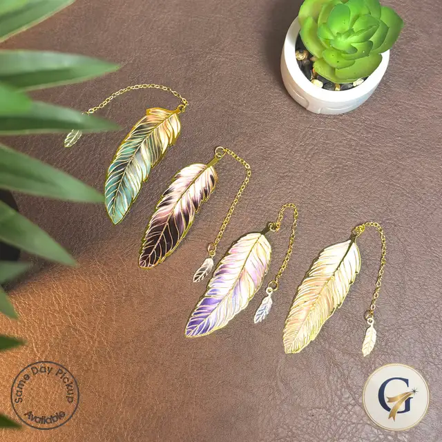 Custom Engraved Feather Bookmark with Name | Personalized Gift - Photo 3