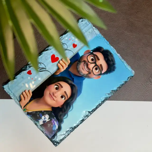 Personalized Toon Design Slate Print – Custom Cartoon Photo Gift