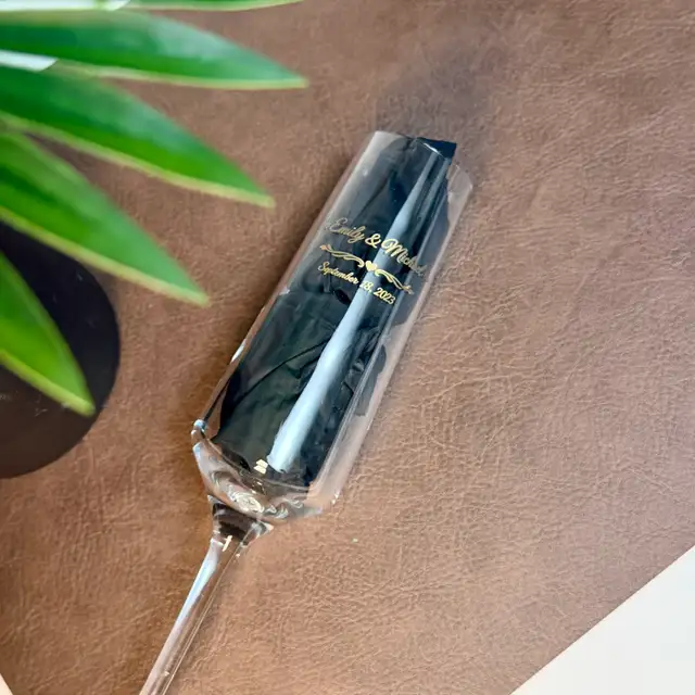 Personalized Engraved Champagne Glasses Set