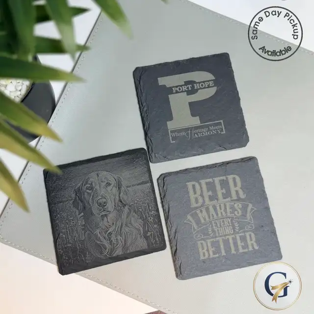 Personalized slate coasters - Photo 4