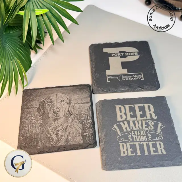 Personalized slate coasters - Photo 5