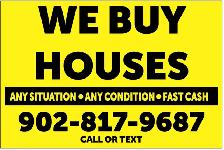 We buy houses for cash, any situation, AS-IS condition!