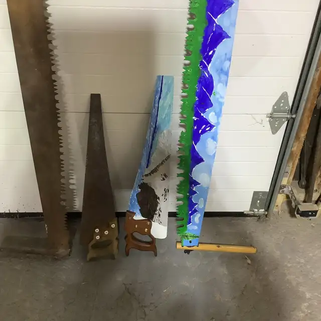 antique crosscut and Hand saws