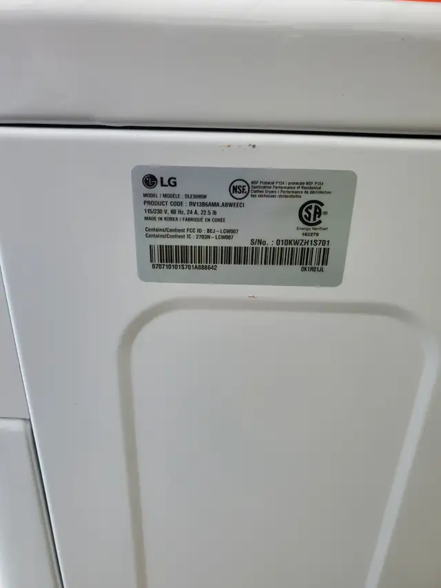 LG WASHER AND ELECTRIC  DRYER WITH STACKABLE BRACKET - Photo 4