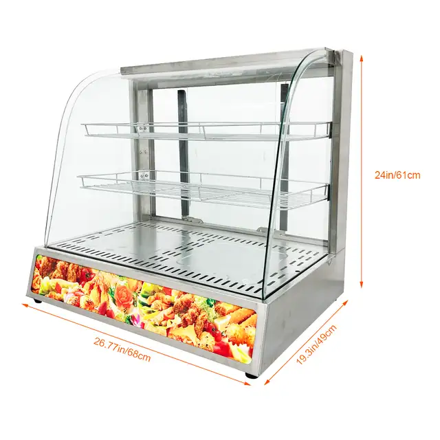 Commercial 110v 500w Food Pizza Warmer Display Case 122066 - Photo 4