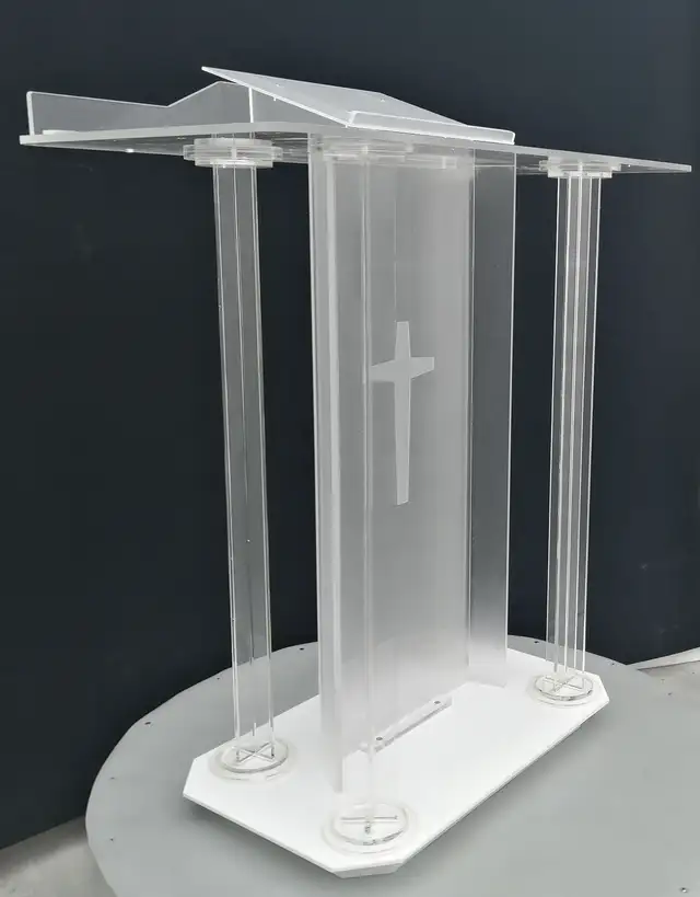 Acrylic Podium Pulpits Churches Plexiglass Lectern 220619 - Photo 5