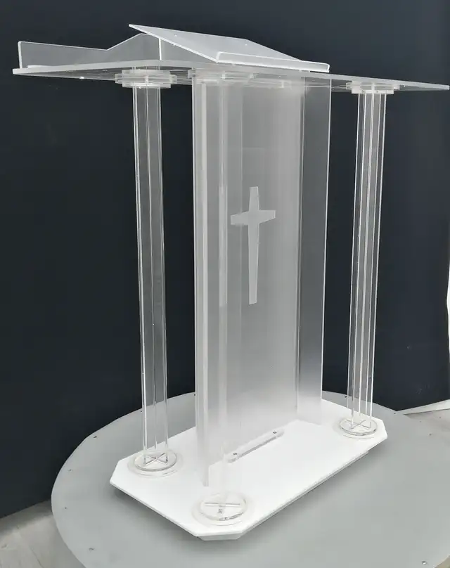 Acrylic Podium Pulpits Churches Plexiglass Lectern 220619 - Photo 6