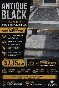 Antique Black Paver – Premium Quality