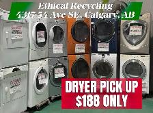 $188 Reconditioned Electric Dryer Pick Up Dryer Deal