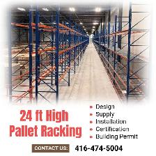 24 ft Tall PALLET RACKING