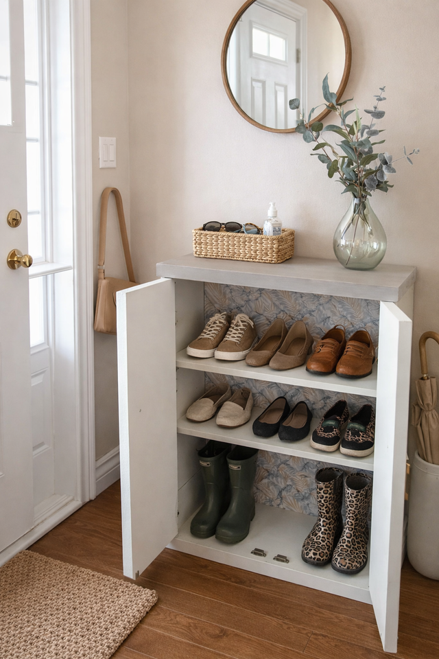 Vintage Cabinet – Soft White & Greige - Upcycled - Photo 3