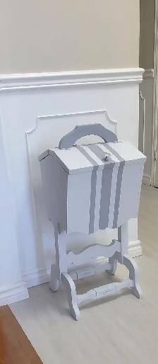 Vintage Standing Sewing Container – refinished