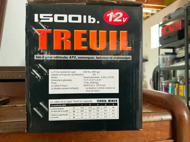 Treuil (winch) 12 volts avec câble d’aéronef de 49 pieds - Photo 2