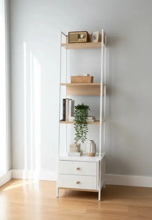 Brand New 5-Tier Metal Book Shelf with 2-Drawer Special $79
