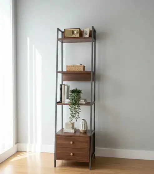 Brand New 5-Tier Metal Book Shelf with 2-Drawer Special $79 - Photo 2