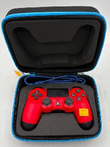 BattleBeaver PS4 Red Wireless Controller with Wire & Case