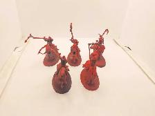 Warhammer AoS Nighthaunt 5 Hexwraiths Primed red