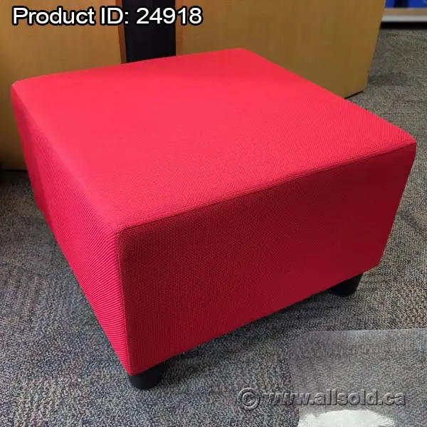 Red Herman Miller Swoop Ottoman Stool
