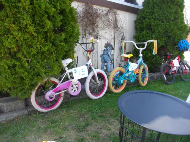 kids bikes first come first served