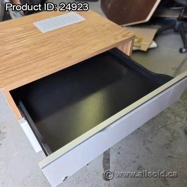 Lacasse White and Walnut 2 Drawer File Storage Cabinet - Photo 2