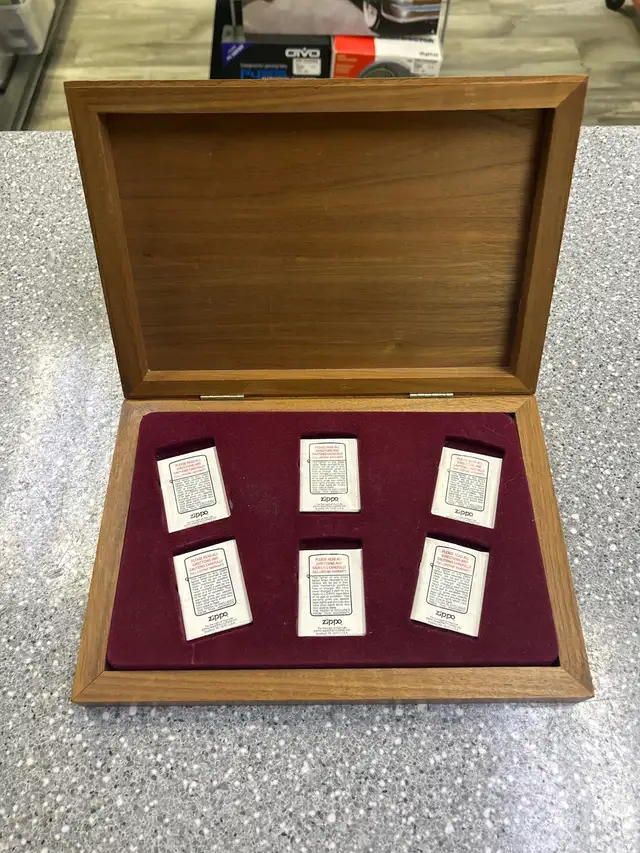 Harley Davidson 1994 Engine Series 6 Zippo Light Set In Case - Photo 3