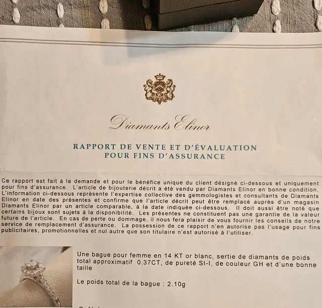 Engagement Ring 14kt White Gold size 6-7 - Photo 3