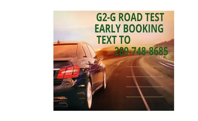 ROAD TEST BOOKING EARLY G2,G BOOKING, DRIVING CLASSES