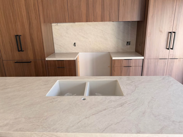 Taj Mahal Countertop with island - Photo 4