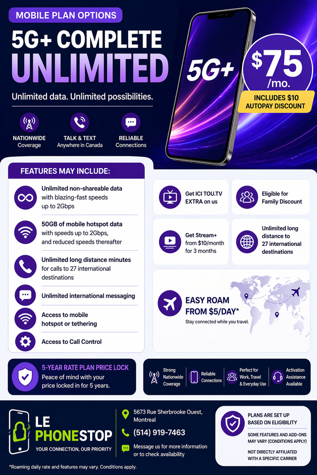 Mobile Plan Options – Unlimited Data