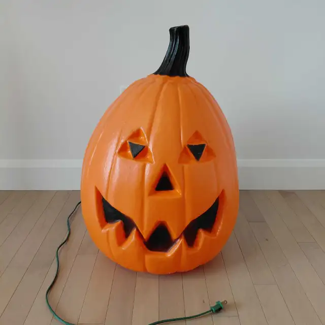 Citrouille illuminée vintage en plastique blow mold