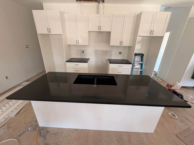 Black Plain Marble Countertop