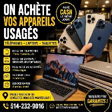 ON ACHÈTE VOS APPAREILS USAGÉS