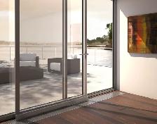 Professional installation of sliding patio doors.