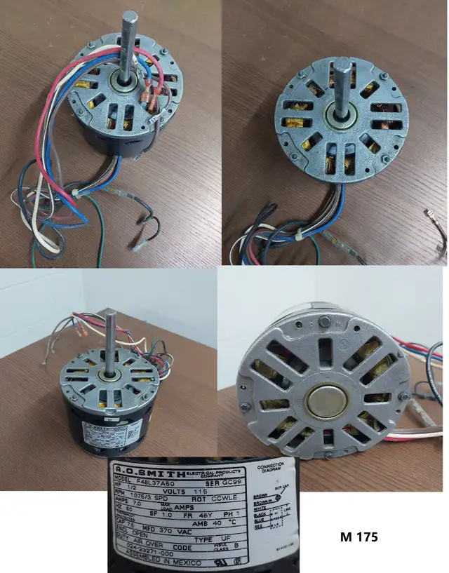A.O. Smith Blower Motor – Model F48L37A50 (48Y Frame) M 175 - Photo 9